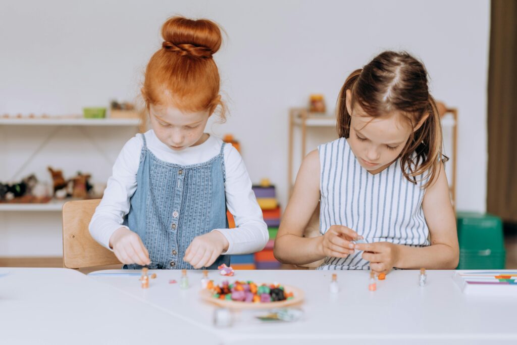 Quiet classroom ready for the school day